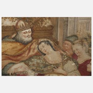 Barocke Brokatstickerei