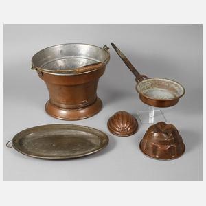 Konvolut Kupfergeschirr