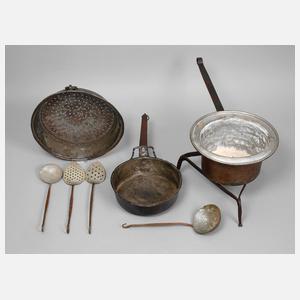 Konvolut historische Küchenutensilien