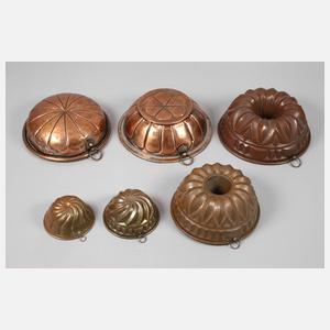 Konvolut Kupferbackformen