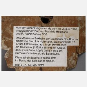 Zwei barocke Puttenköpfe