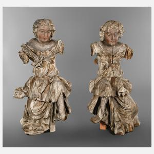 Paar lebensgroße Barockfiguren