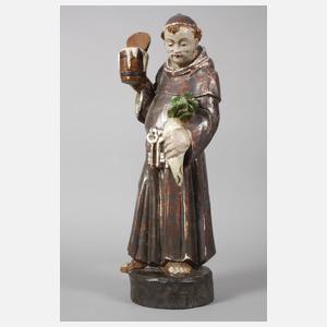 Geschnitzte Mönchsplastik