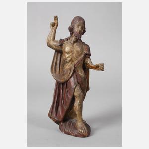 Drei geschnitzte Heiligenfiguren