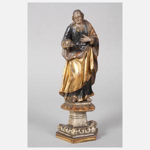 Drei geschnitzte Heiligenfiguren