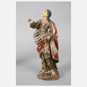 Drei geschnitzte Heiligenfiguren