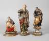 Drei geschnitzte Heiligenfiguren