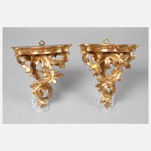 Paar geschnitzte Konsolen