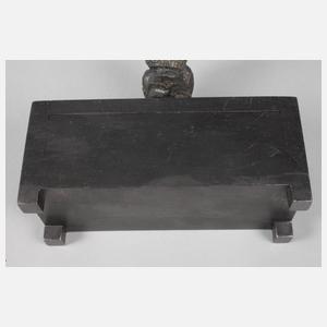 Figürliche Deckeldose Speckstein