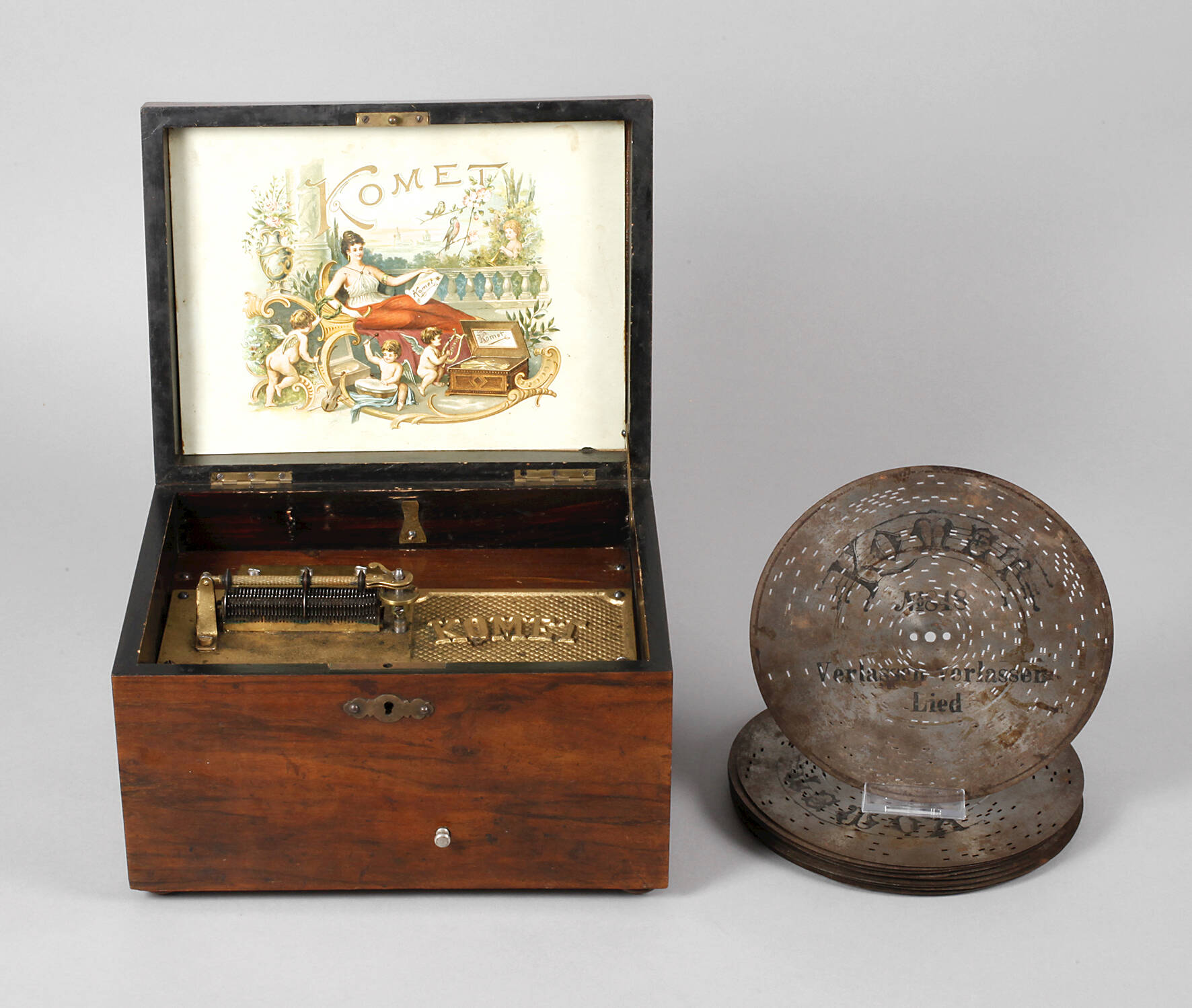 Kleine Plattenspieldose Komet
