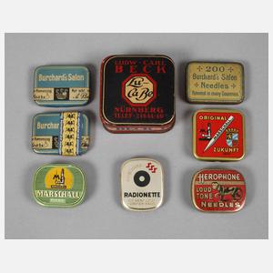 Konvolut Grammophonnadeldosen