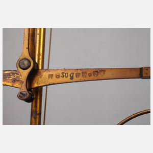 Goldwaage mit Gewichtssatz