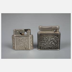Zwei Feuerzeuge Silber