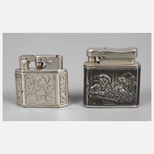 Zwei Feuerzeuge Silber