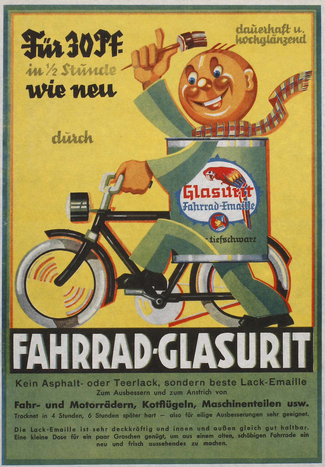 Kleines Werbeplakat Glasurit
