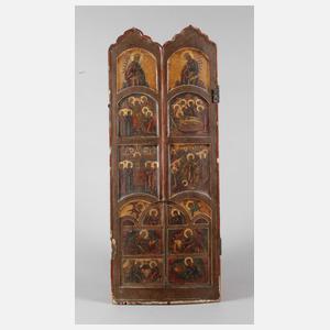 Flügel einer faltbaren Polyptychon-Ikonostase