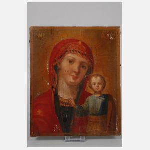 Marienikone im Silberoklad