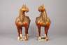 Paar große Keramik Pferde