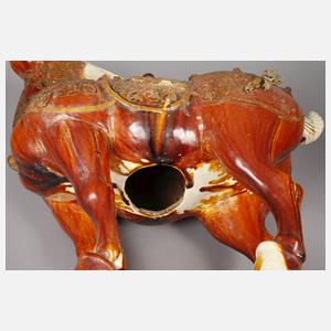 Paar große Keramik Pferde