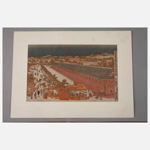 Farbholzschnitt Japan