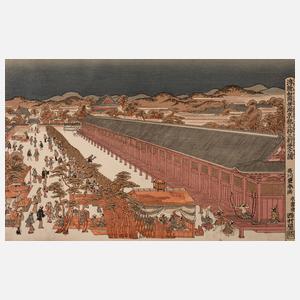 Farbholzschnitt Japan