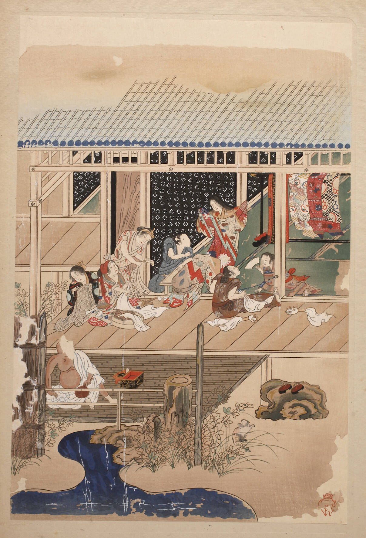 Farbholzschnitt Japan