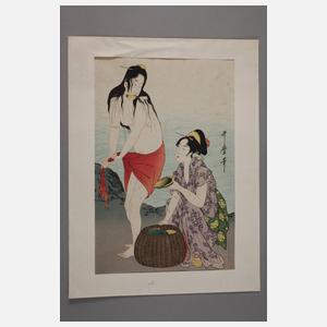 Farbholzschnitt Kitagawa Utamaro