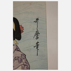 Farbholzschnitt Kitagawa Utamaro