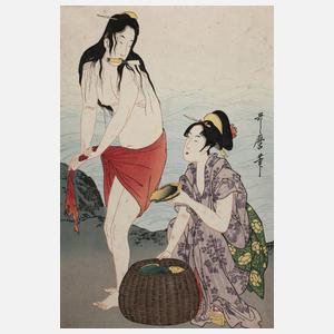 Farbholzschnitt Kitagawa Utamaro