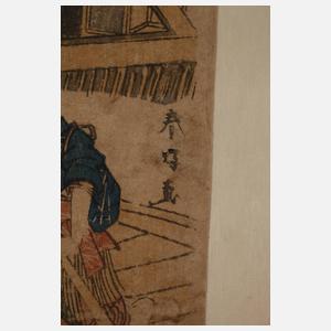 Farbholzschnitt Japan