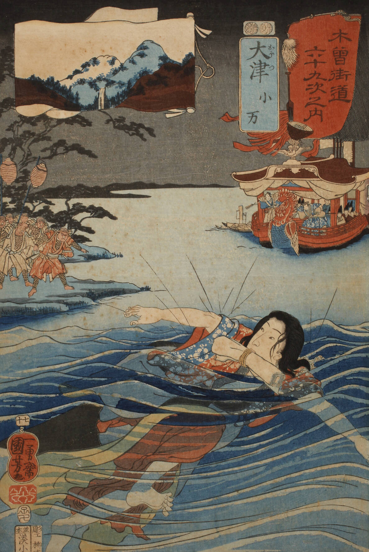 Farbholzschnitt Japan