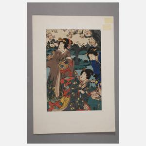 Farbholzschnitt Japan