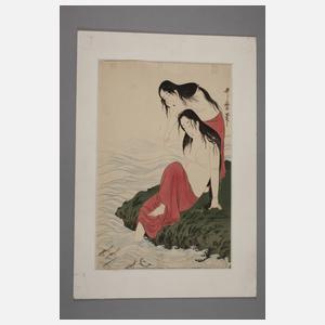 Farbholzschnitt Kitagawa Utamaro