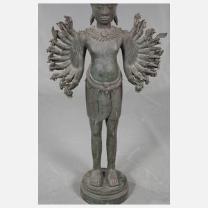 Große Bronzeplastik Avalokiteshvara