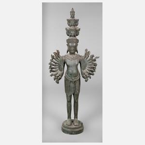 Große Bronzeplastik Avalokiteshvara