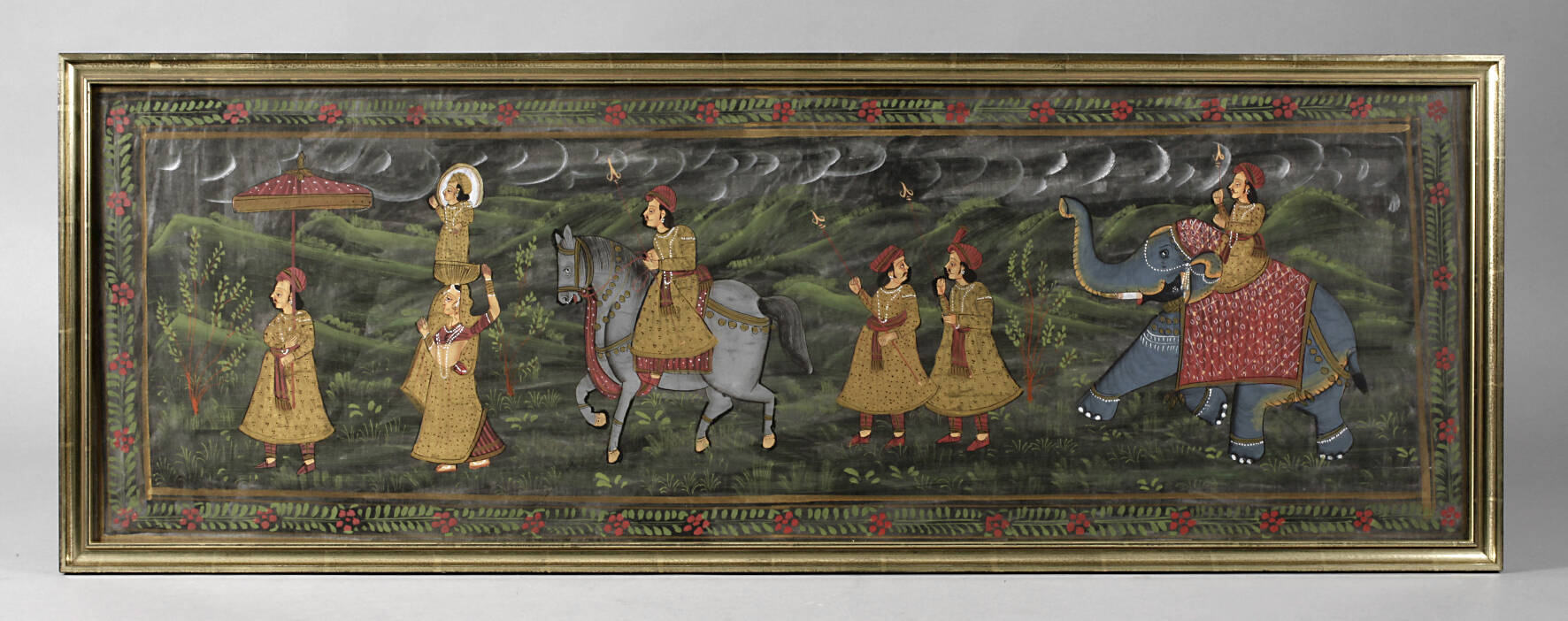 Indopersische Seidenmalerei