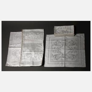 Tafelgarnitur mit Abendmahlszene