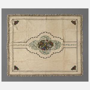 Zierdecke Kurbelstickerei