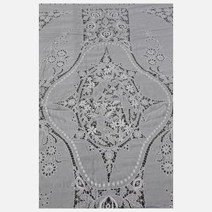 Große Handarbeitsdecke Weißstickerei