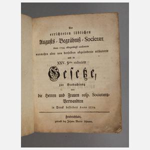Der errichteten löblichen Augusts-Begräbniß-Societaet