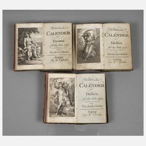 Drei Historische Calender für Damen