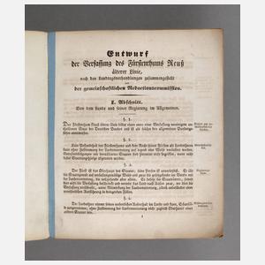 Entwurf der Verfassung des Fürstenthums Reuß