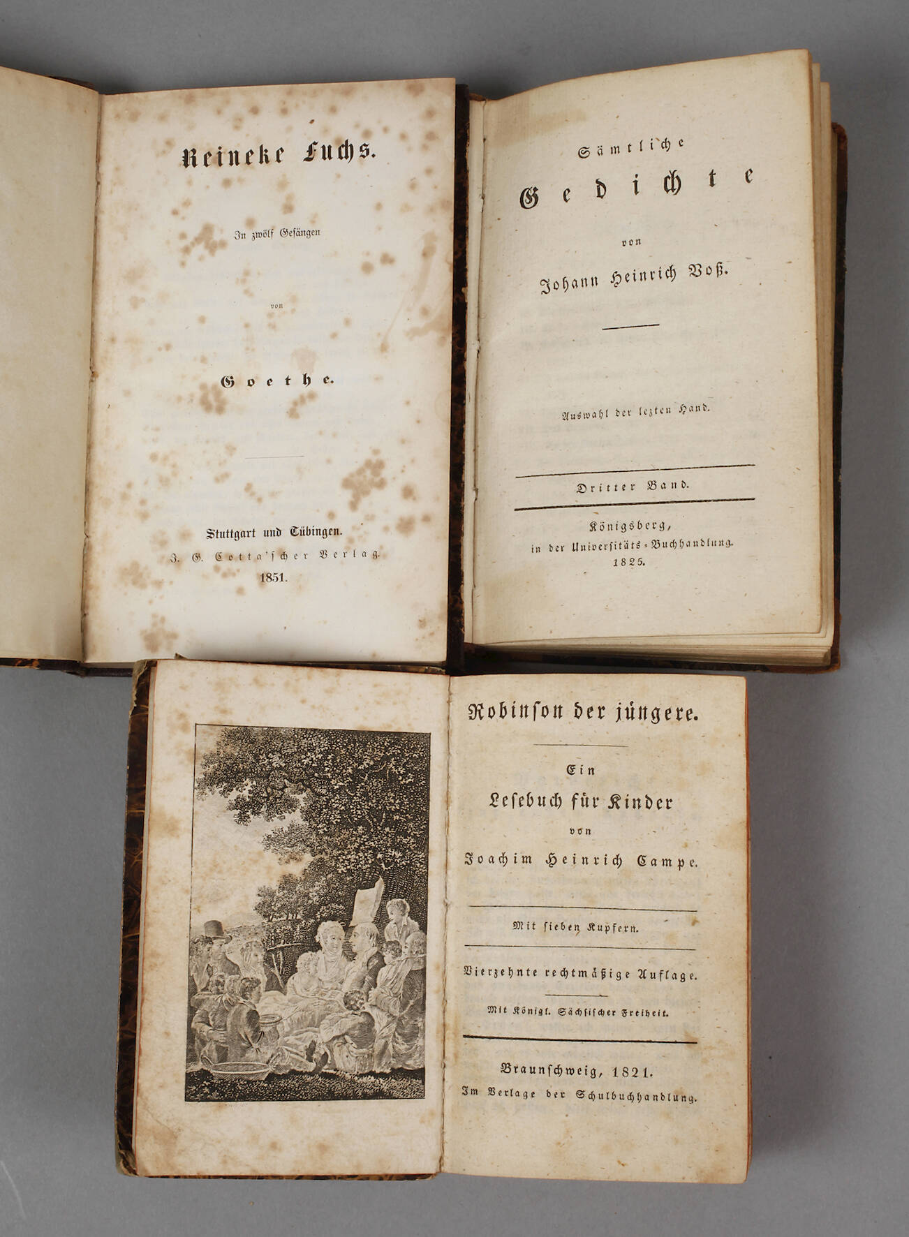 Drei Bücher "Schöne Literatur" Biedermeier