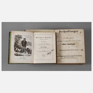 Zwei Bücher Weimar Mitte 19. Jh.