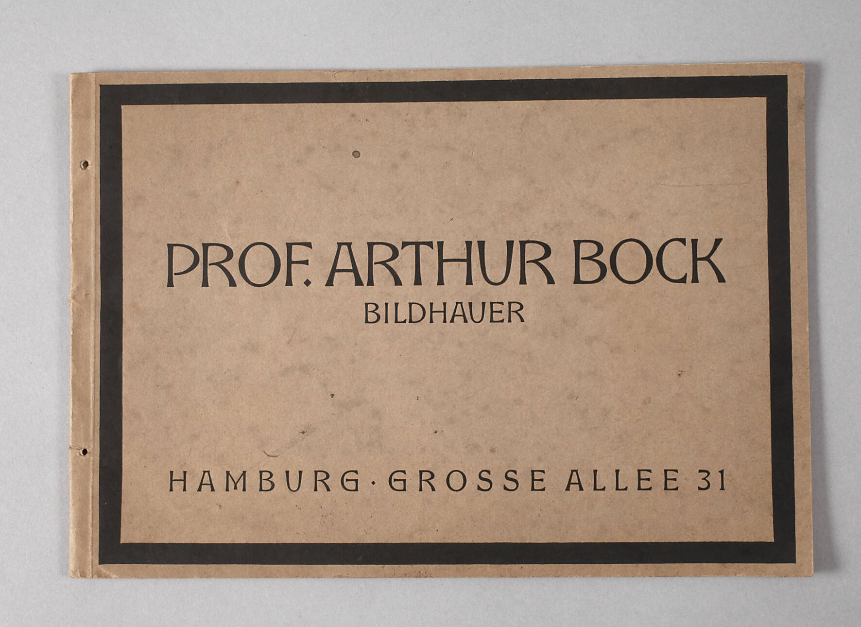 Musterheft Grabmäler von Prof. Arthur Bock