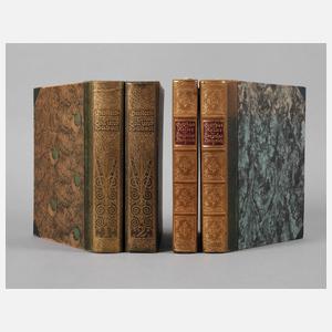 Zwei Paar Bände mit Illustrationen von Otto H. Engel