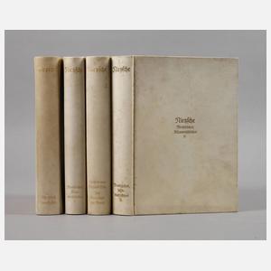Vier Bände Liebhaberausgabe Nietzsche