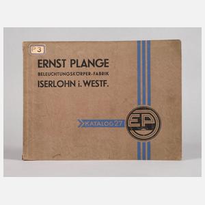 Ernst Plange Beleuchtungskörper-Fabrik Katalog 27