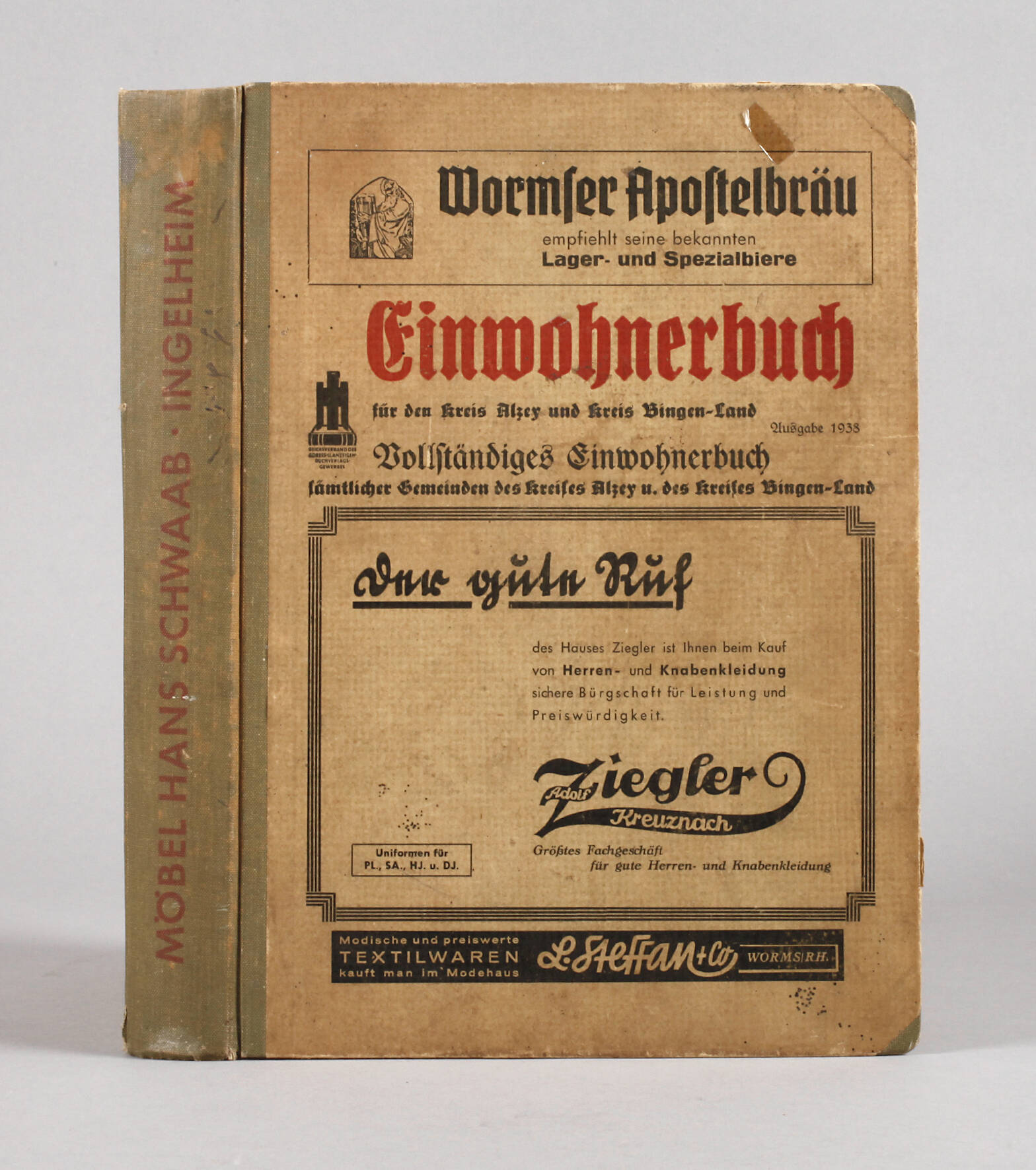 Einwohnerbuch für den Kreis Alzey und Kreis Bingen-Land