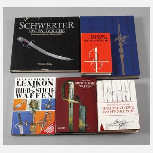Konvolut Literatur Hieb- und Stichwaffen